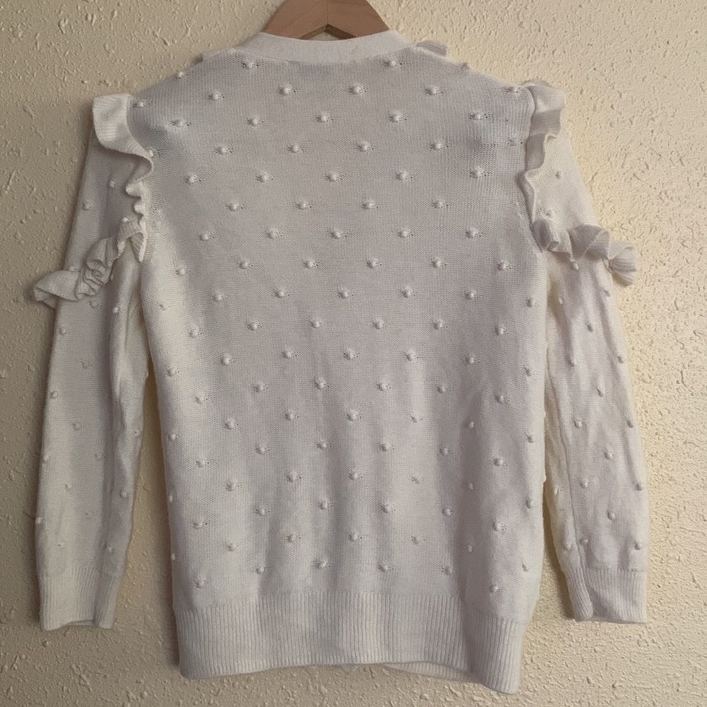 Kate Spade ♠️ Ruffle Pom Cardigan - Picture 8 of 15